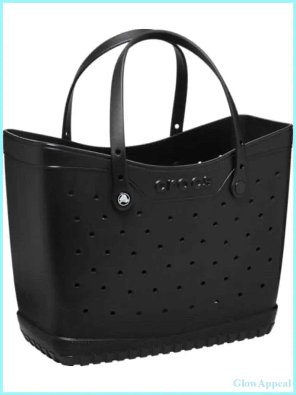 Large Durable Washable Tote Bag with Croslite Straps Jibbitz Compatible